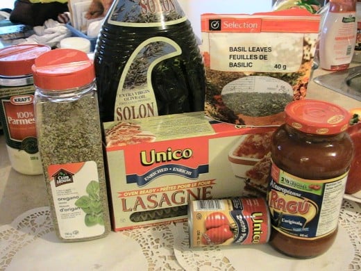 pasta sauce & other ingredients