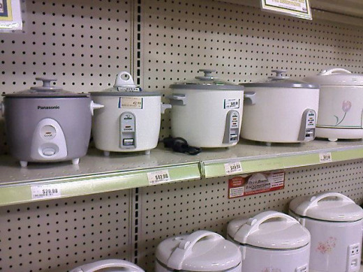 And of course there would be an aisle full of rice cooker. I told the rice cookers sorry but we already have two rice cookers at home, so no one's going home with me.