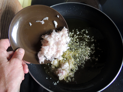 add shallots to the pan