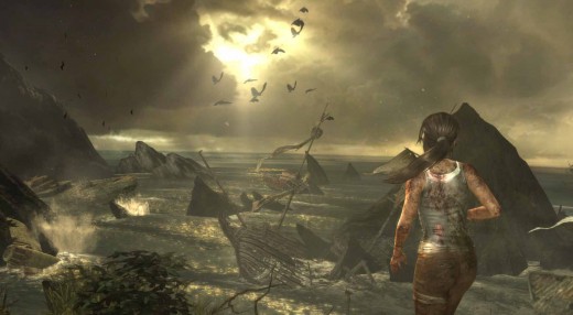 Lara views the wreckage of the ship and then she must find the survivors