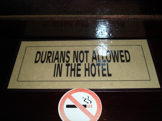 Sign in a hotel in Malaysia