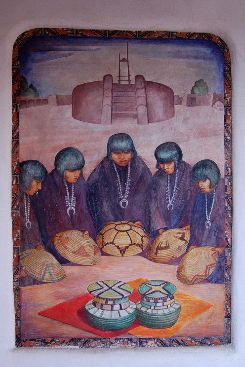 New Mexico Museum of Art - Santa Fe  (Mural by Will Schuster)