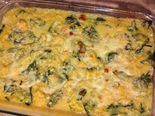 -- All Rights Reserved -- Do Not Distribute -- Baked Spaghetti Squash with Cheese and Baby Spinach 