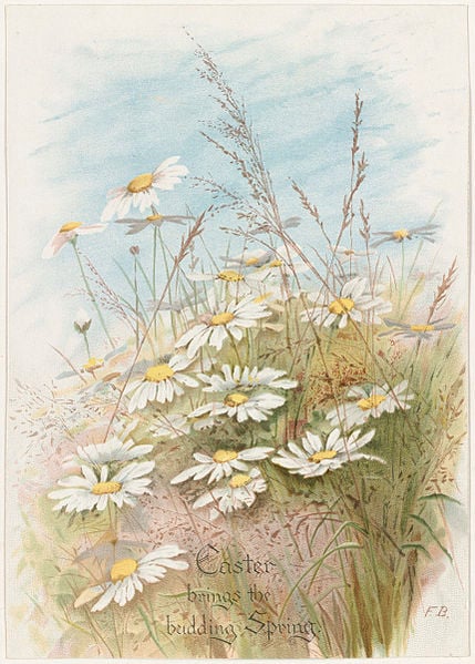 A typical Easter card from the late 19th century