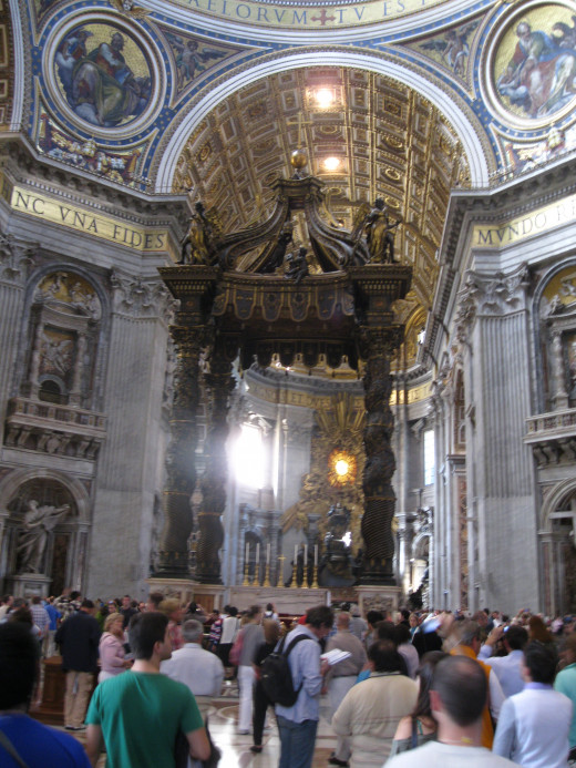 Interior of St. Peter's Basilica in Rome