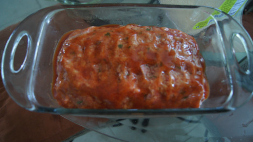 Transfer mixture into a meatloaf pan 
