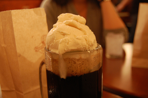 Root Beer Float on a hot summer day.