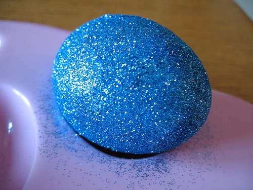 Blue Glitter Easter Egg