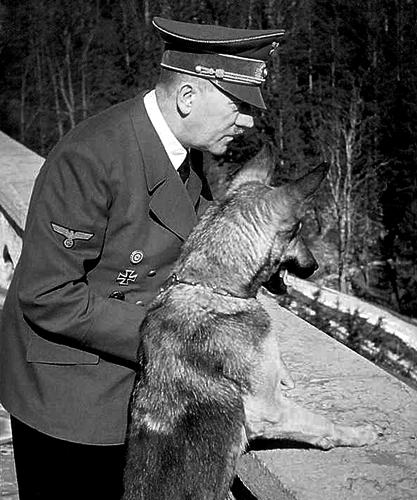 Hitler with his dog