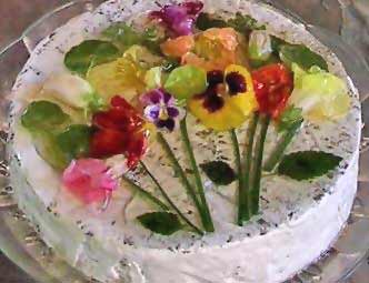 Beautiful edible flowers, almost too pretty to eat.