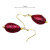 Venetiarurm(r) Glass Jewelry - red, pierced earrings