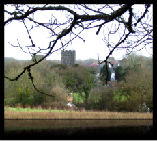 A glimpse of Cilgerran Church.