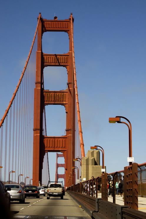 Be prepared for tolls by having a toll coin and cash container in the cup holder near the driver's seat.  Tolls for some bridges cost as much as $12.  This is the San Francisco Golden Gate Bridge.  Current toll is $6 for a car.
