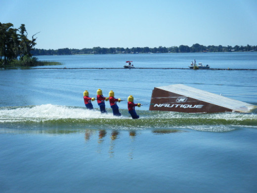The water ski show with a Lego flare.