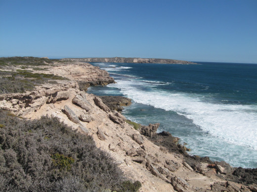 Coastal limestone cliffs, Whaler's Way, South Australia