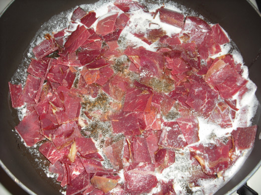 Sauté the chipped beef in butter...
