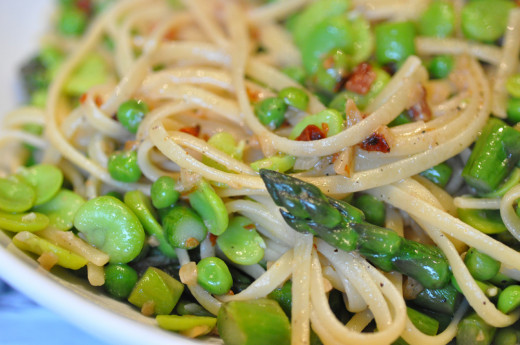 Pasta with spring vegetables. Image: © Siu Ling Hui
