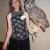 Girl with pet Eagle Owl