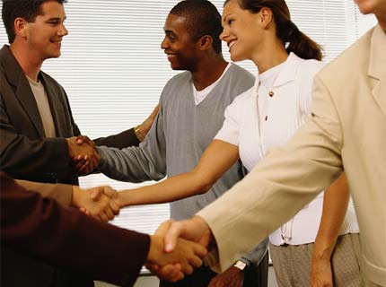 A handshake is always a good start