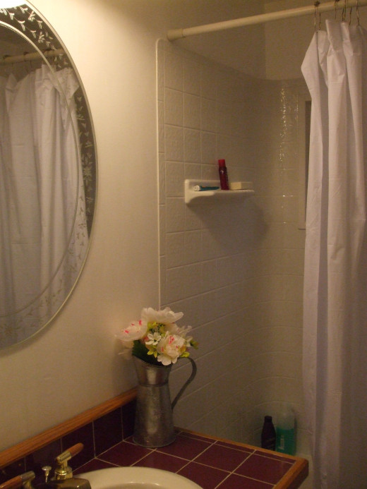 Home, sweet home has a clean, dry, safe, functioning bathroom!  Life is good!