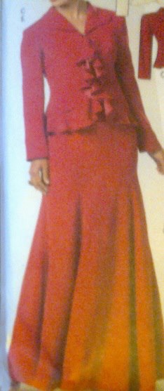 lined skirt suit. 
