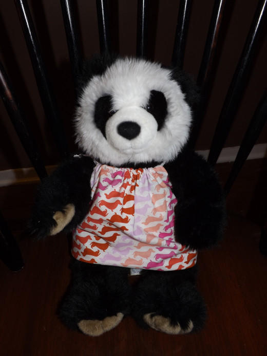 This pattern fits baby dolls or stuffed animals. 