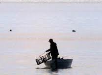 A  lone lobster fisherman.