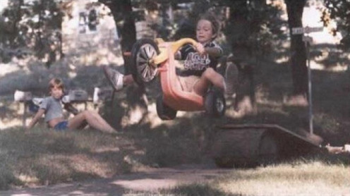 The 70's...No knee pads, helmets, or breaks.  It's just how we rolled!!!