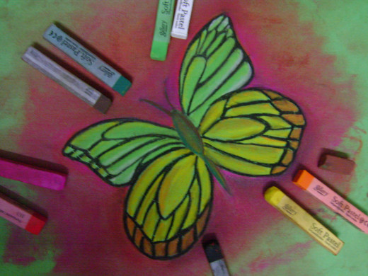 Colors used in the butterfly