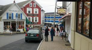 Downtown Boothbay Harbor, Maine.