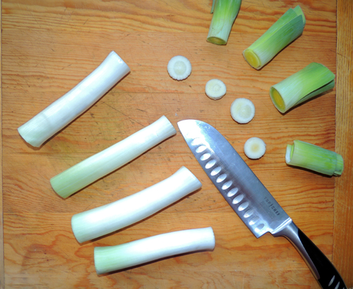 trim clean leeks