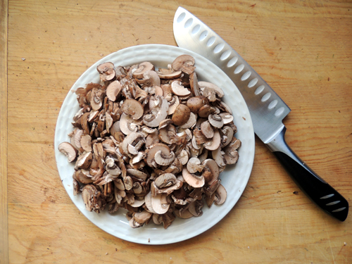 slice your mushrooms