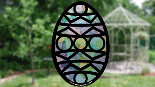 Hang your stained glass Easter Egg in front of a window