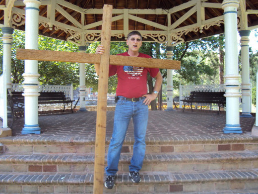 Open air preaching in Tallyride Park Bellefonte, Pa.