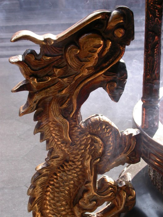 Dragon as temple guardian.