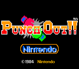 The simple yet effective menu screen for Punch Out