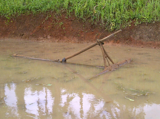 A traditional farming rake which is still commonly used.