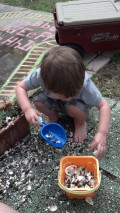 Child at Play --- Making Root Cake