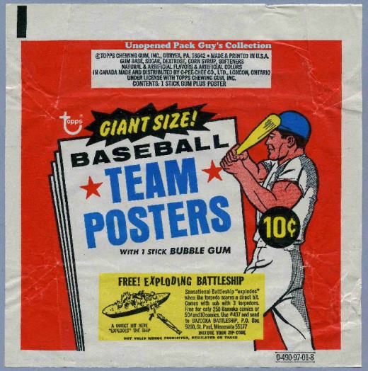 1969 Topps BB Team Posters Wrapper