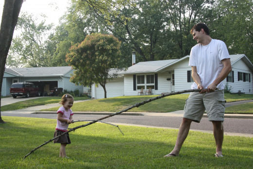 Family sword fight