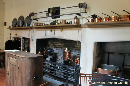 The fireplace and machinery, Dyrham Park, Bath.