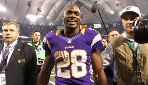 Adrian Peterson of the Minnesota Vikings