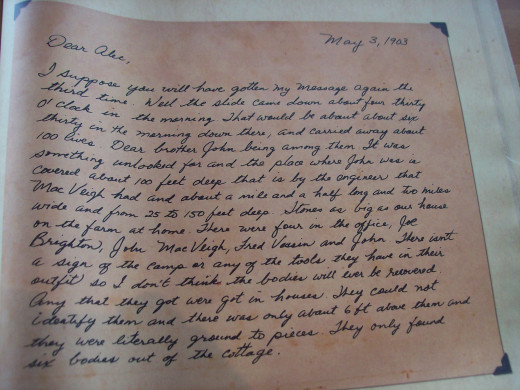 Desperate letters were sent to loved ones.