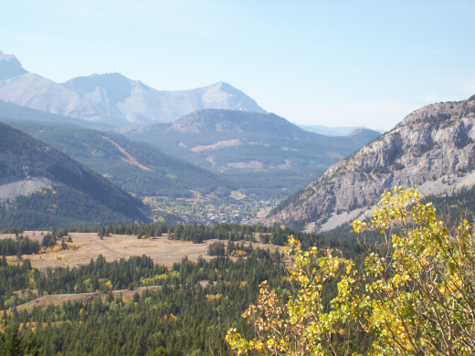 On a drive up behind Frank Slide Interpretive Centre. A shot of Blairmore, my home town.