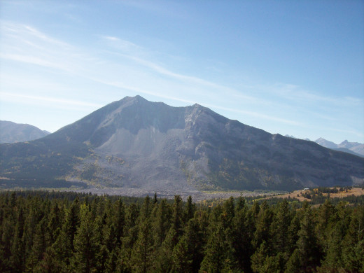On a drive up behind Frank Slide Interpretive Centre.