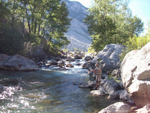 Kaos Fishing Below Frank Slide