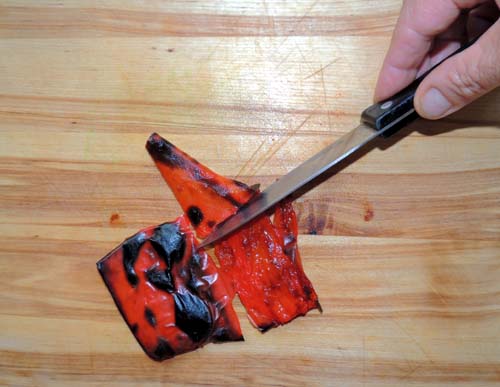 peel back with paring knife