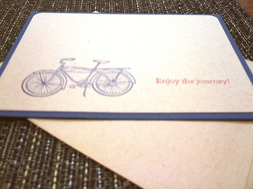 There are so many beautiful stationery options other there that have both regular and tandem bikes.
