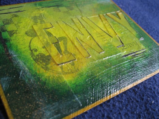 Rich mixed media art has many layers.