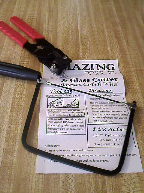 Tile and glass cutter for $25.